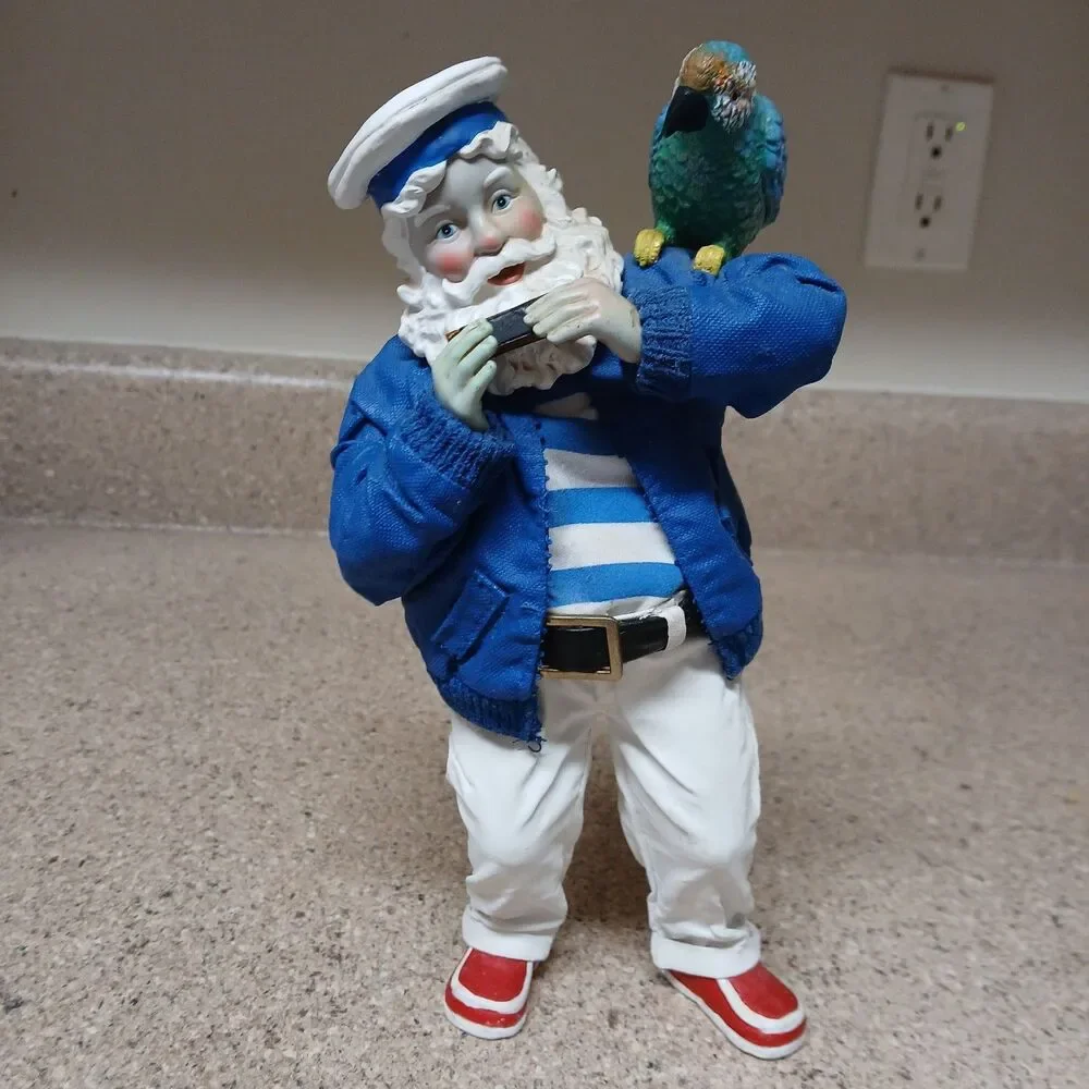 Rare Vintage Possible Dreams Santa By The Sea Polly Holly Santa With Parrot 10